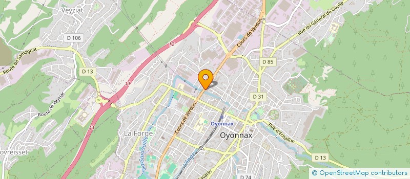 localisation de l'entreprise SANGE à OYONNAX