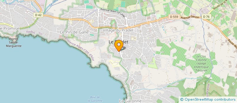 localisation de l'entreprise SANGE  LE PRADET