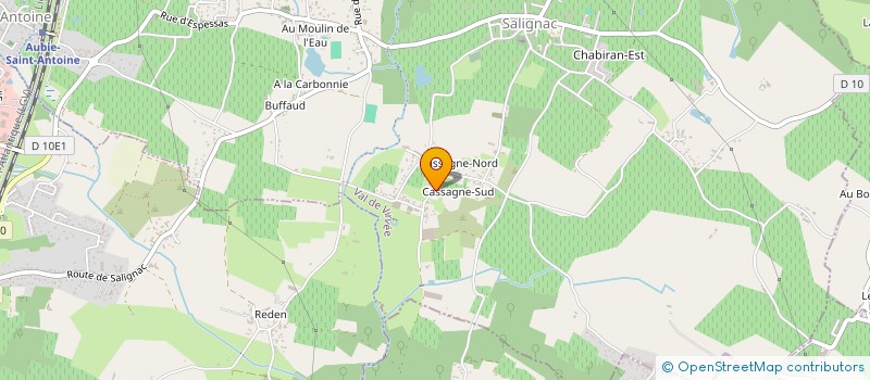 localisation de l'entreprise SANGLET  VAL DE VIRVEE