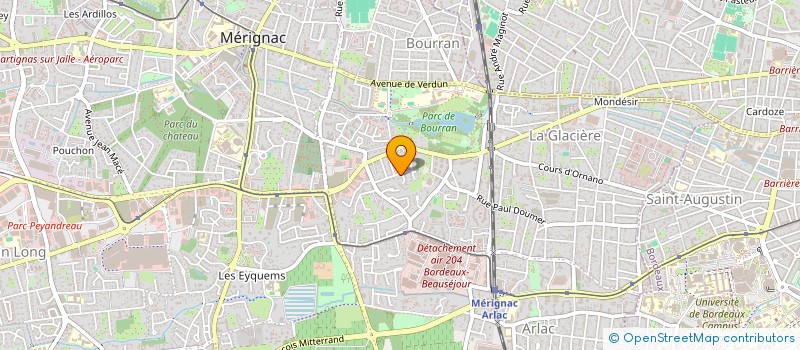 localisation de l'entreprise SANGNIER 9  MERIGNAC