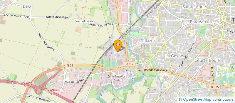 localisation de l'entreprise SANGUINET ENVIRONNEMENT  TARBES