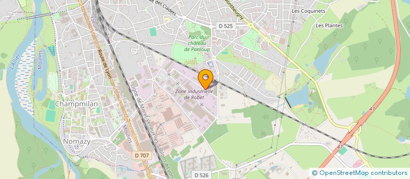 localisation de l'entreprise SANI CHAUFF SERVICE à YZEURE