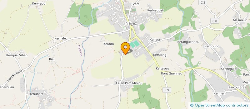 localisation de l'entreprise SANI CHAUFFE CONFORT  NEVEZ