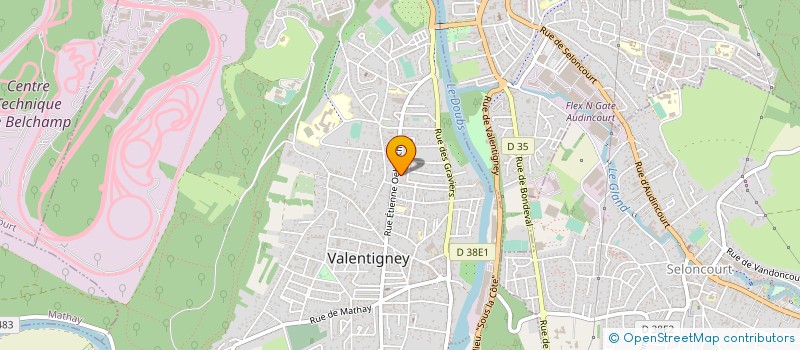 localisation de l'entreprise SANI CONFORT GAZ ETABLISSEMENTS CUENIN à VALENTIGNEY