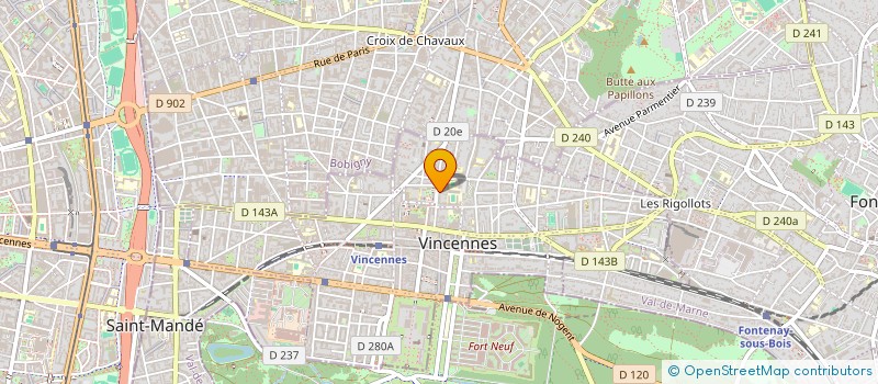 localisation de l'entreprise SANI MODERNE à VINCENNES