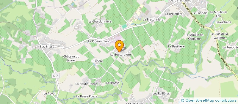 localisation de l'entreprise SANI TOITURE à LE LANDREAU