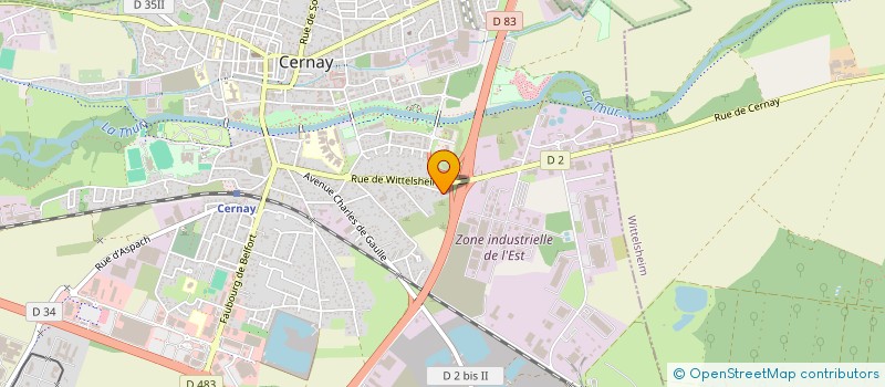 localisation de l'entreprise SANI-ZING  CERNAY