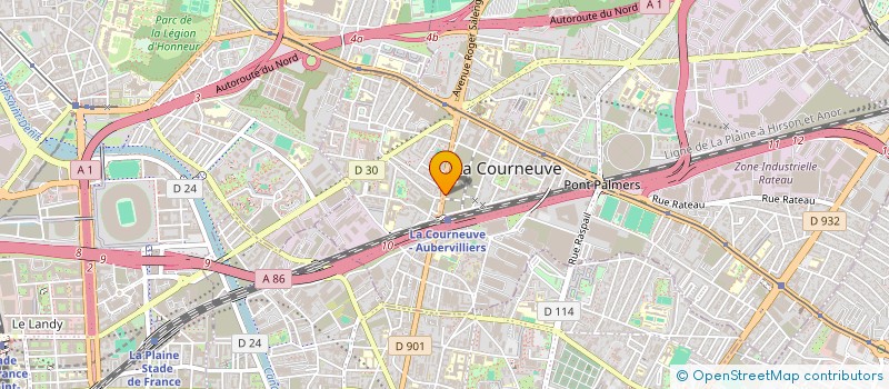 localisation de l'entreprise SANIB à LA COURNEUVE