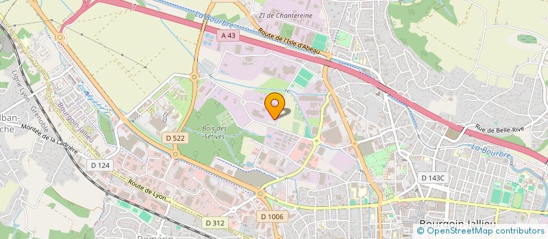 localisation de l'entreprise SANIBAIN CHAUFFAGE à BOURGOIN-JALLIEU