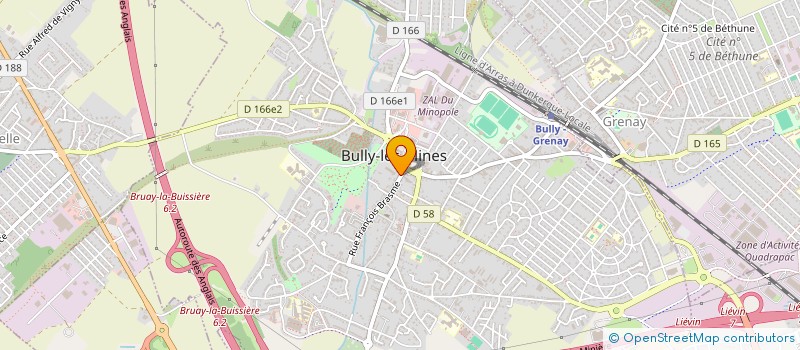 localisation de l'entreprise SANICHAUFFAGE  BULLY-LES-MINES