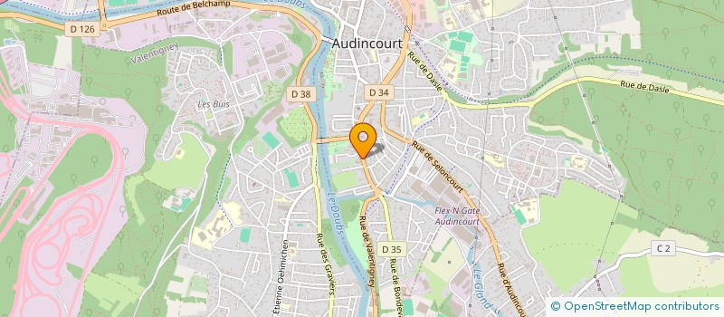 localisation de l'entreprise SANICHAUFFE ETS JACOB PERE ET FILS  AUDINCOURT