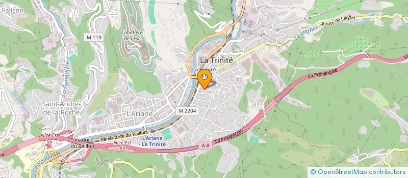 localisation de l'entreprise SANICLIM AZUR à LA TRINITE