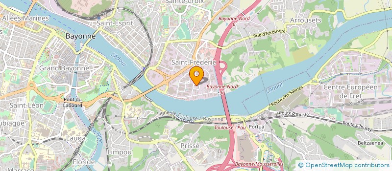 localisation de l'entreprise SANILEC SUD OUEST à BAYONNE