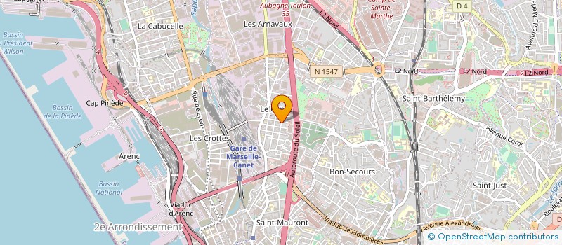localisation de l'entreprise SANIT CHAUFFAGE à MARSEILLE