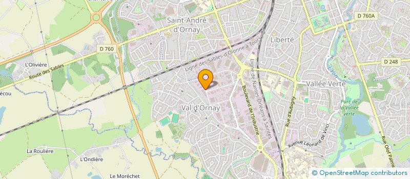 localisation de l'entreprise SANIT CHAUFFAGE à LA ROCHE-SUR-YON