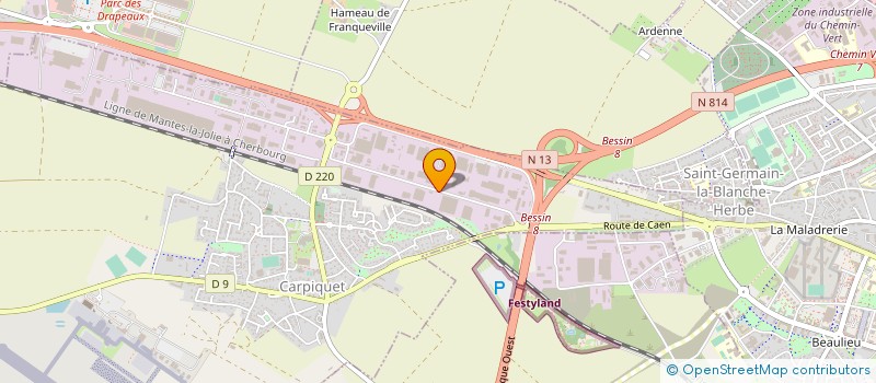 localisation de l'entreprise SANIT CLIMAT ALLIANCE  CARPIQUET