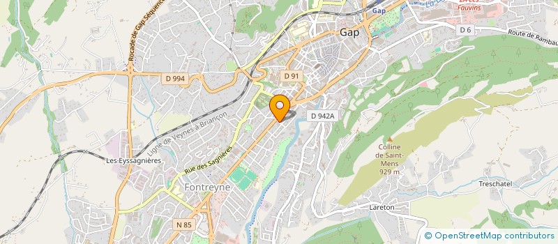 localisation de l'entreprise SANITAIRE CHAUFFAGE ALPES PROVENCES à GAP