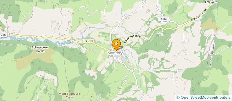 localisation de l'entreprise SANITAIRE CHAUFFAGE IRIGOYEN ALAIN  TARDETS-SORHOLUS