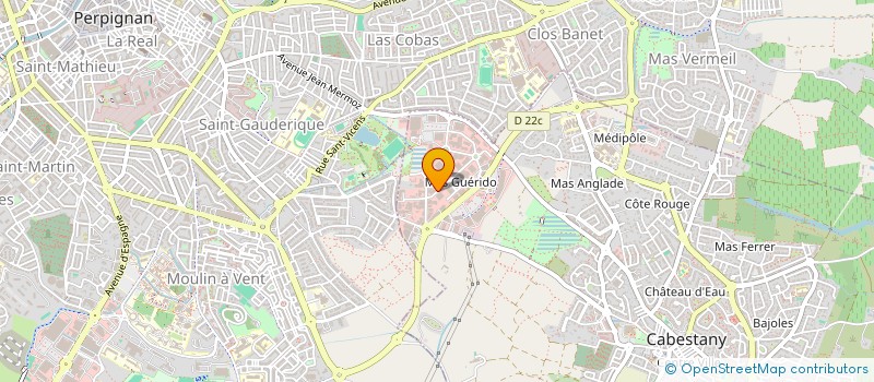 localisation de l'entreprise SANITAIRE CHAUFFAGE ROUSSILLON à CABESTANY