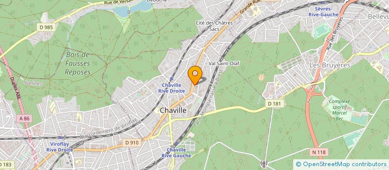 localisation de l'entreprise SANITAIRE COUVERTURE EQUIPEMENT ELECTRIQ à CHAVILLE