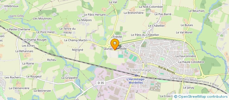 localisation de l'entreprise SANITAIRE ET CHAUFFAGE D'ILLE-ET-RANCE  L'HERMITAGE