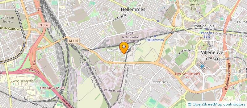 localisation de l'entreprise SANITAIRE ET CHAUFFAGE HELLEMMOIS à LILLE