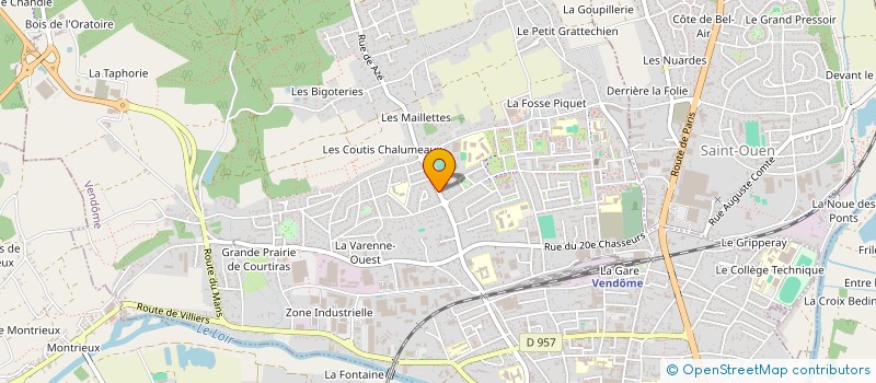 localisation de l'entreprise SANITAIRE ET CHAUFFAGE VENDOMOIS  VENDOME