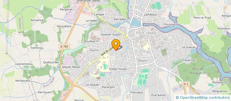 localisation de l'entreprise SANITAIRE ISOLATION THERMIQUE D ARMOR  PONT-L'ABBE