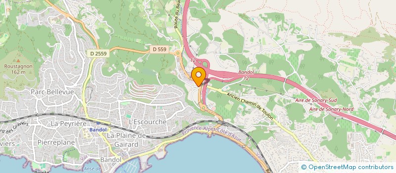 localisation de l'entreprise SANITAIRE PLOMBERIE ENTRETIEN CHAUFFAGE  BANDOL