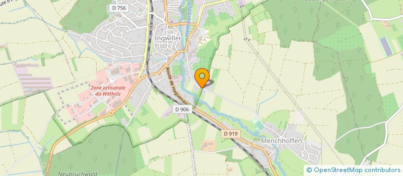 localisation de l'entreprise SANITAIRES CARRELAGE ASSAINISS CHAUFFAGE  INGWILLER