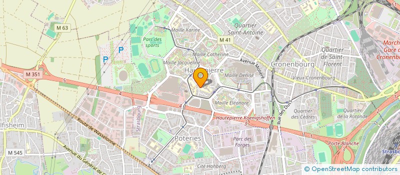 localisation de l'entreprise SANITECH 67 à STRASBOURG