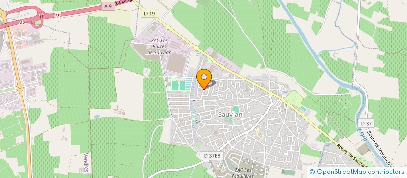 localisation de l'entreprise SANITELEC  SAUVIAN