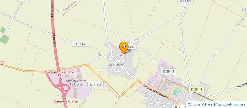 localisation de l'entreprise SANITHERM 28 à JANVILLE-EN-BEAUCE