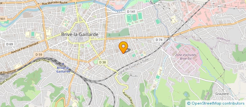 localisation de l'entreprise SANITHERM BRIVISTE à BRIVE-LA-GAILLARDE