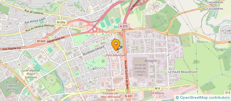 localisation de l'entreprise SANITHERM SAS  METZ