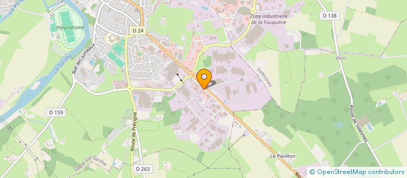 localisation de l'entreprise SANITHERMELEC à SABLE-SUR-SARTHE