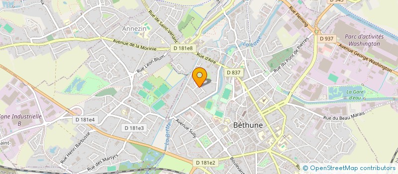 localisation de l'entreprise SANKARE EXPORT à BETHUNE