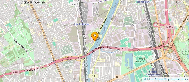 localisation de l'entreprise SANOFI - CHIMIE  VITRY-SUR-SEINE