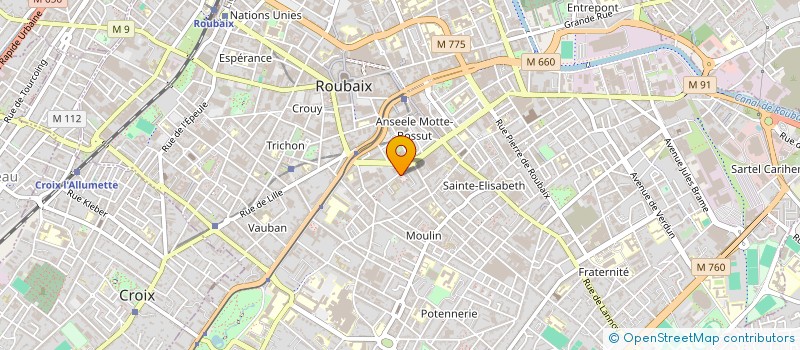 localisation de l'entreprise SANORD à ROUBAIX