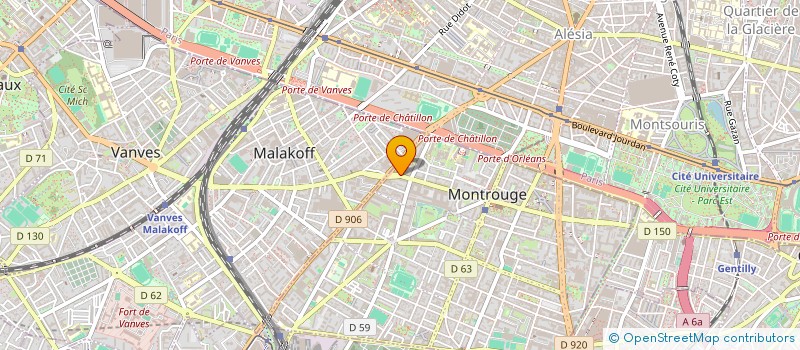 localisation de l'entreprise SANOYA à MONTROUGE