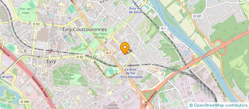 localisation de l'entreprise SANPRO à EVRY-COURCOURONNES