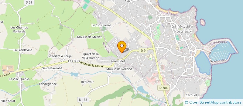 localisation de l'entreprise SANS SOUCIS  SAINT-QUAY-PORTRIEUX