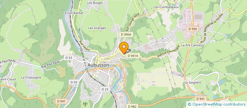 localisation de l'entreprise SANS SUCRE AJOUTE à AUBUSSON