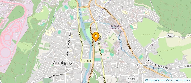 localisation de l'entreprise SANSEB  AUDINCOURT