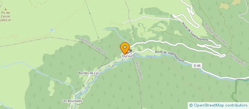 localisation de l'entreprise SANSON SEBASTIEN  CASTILLON-DE-LARBOUST