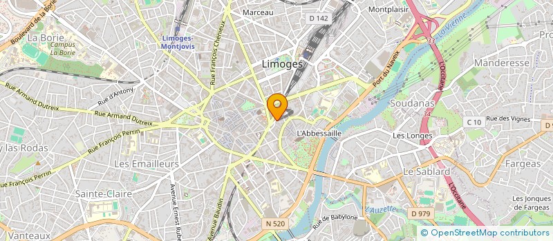 localisation de l'entreprise SANSONNET à LIMOGES