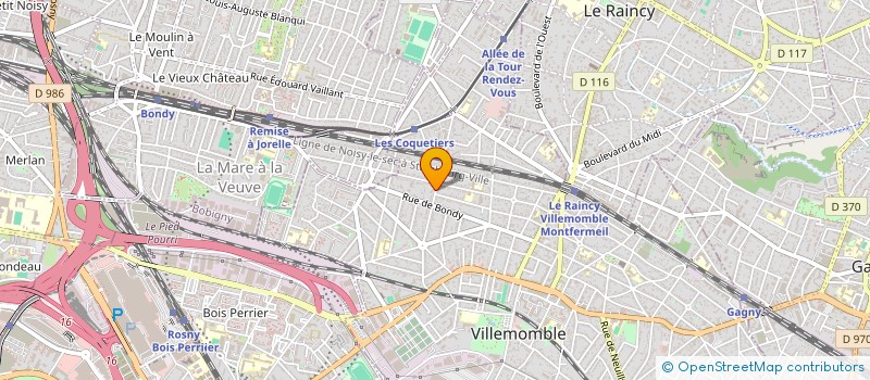 localisation de l'entreprise SANT'ELIA à VILLEMOMBLE