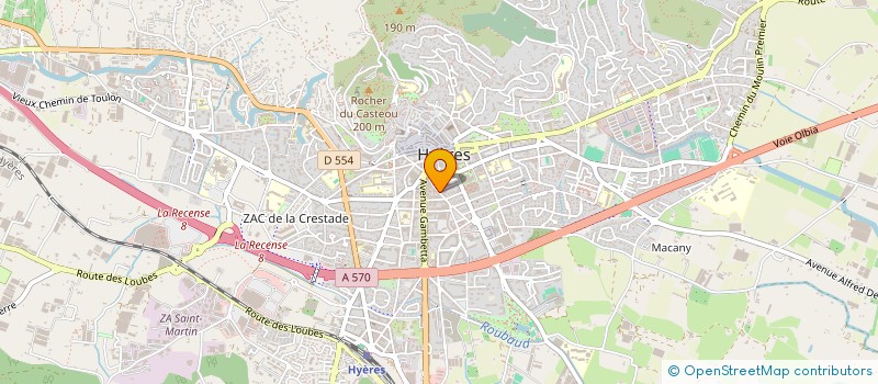 localisation de l'entreprise SANT MARTI  HYERES