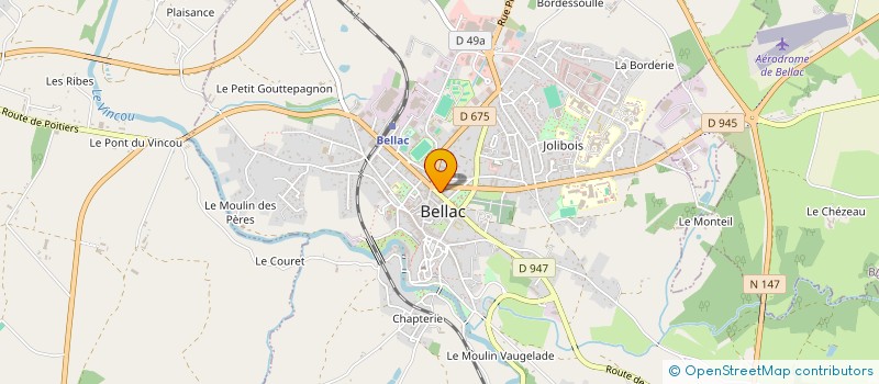 localisation de l'entreprise SANTAT IMMO à BELLAC