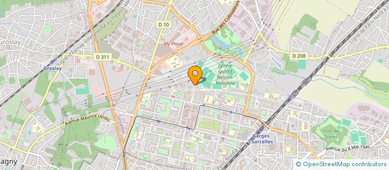 localisation de l'entreprise SANTE ACCOMPAGNEMENT FAMILLE EDUCATION  SARCELLES